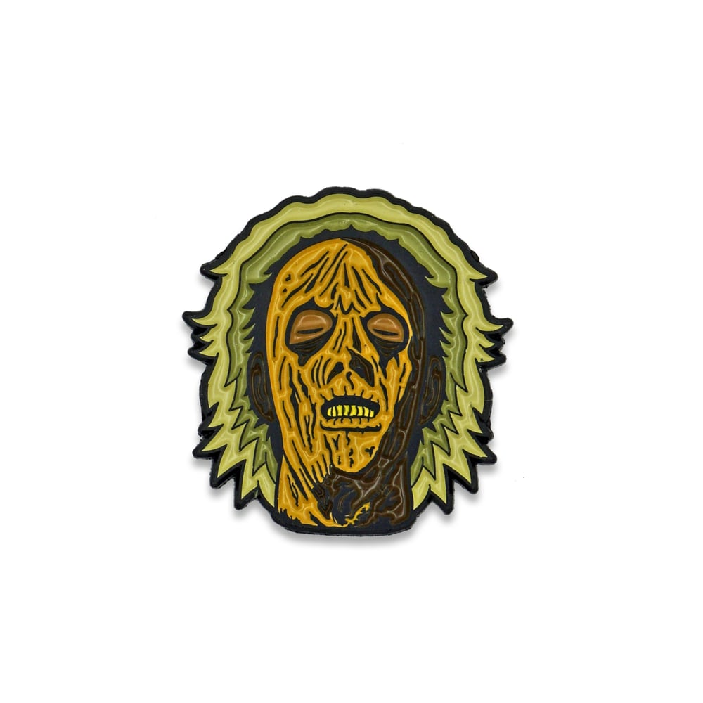 Pamela Voorhees mummy head enamel pin