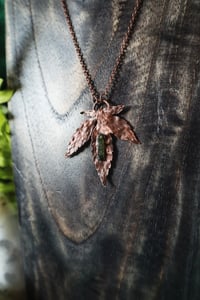 Image 1 of Small Green Tourmaline Pot Leaf