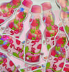 Holographic Strawberry Ramune  Sticker