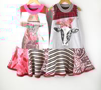 Image 3 of cowboy dog western bandana 6/7 courtneycourtney black prints red tank twirl twirly sleeveless dress