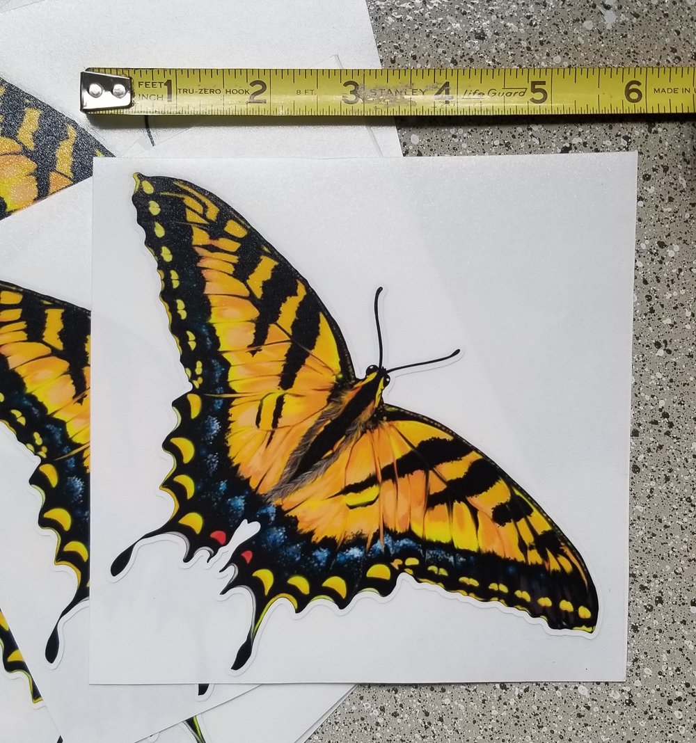 "Butterfly Stickers" 6" waterproof full color stickers