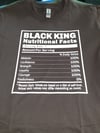 Black King Nutritional Facts T Shirt 