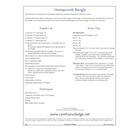 Image 2 of Honeycomb Bangle Instruction Sheet (downloadable)