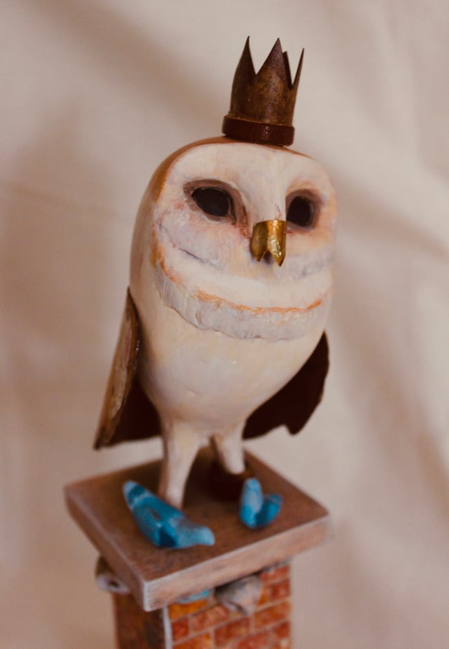 Barn Owl Sculpture - Brooklyn Born and Bred