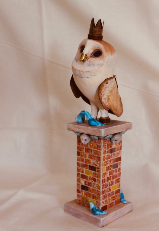 Barn Owl Sculpture - Brooklyn Born and Bred