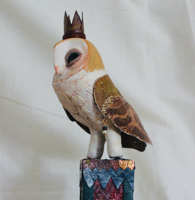Barn Owl Sculpture - Bungalow Beauty