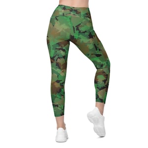 Image of Pocketed, High Waist AK Pattern Leggings - Camo