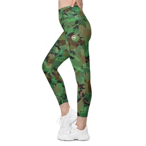 Image of Pocketed, High Waist AK Pattern Leggings - Camo