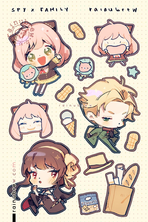 Image of Spy x Family Stickers and Charms