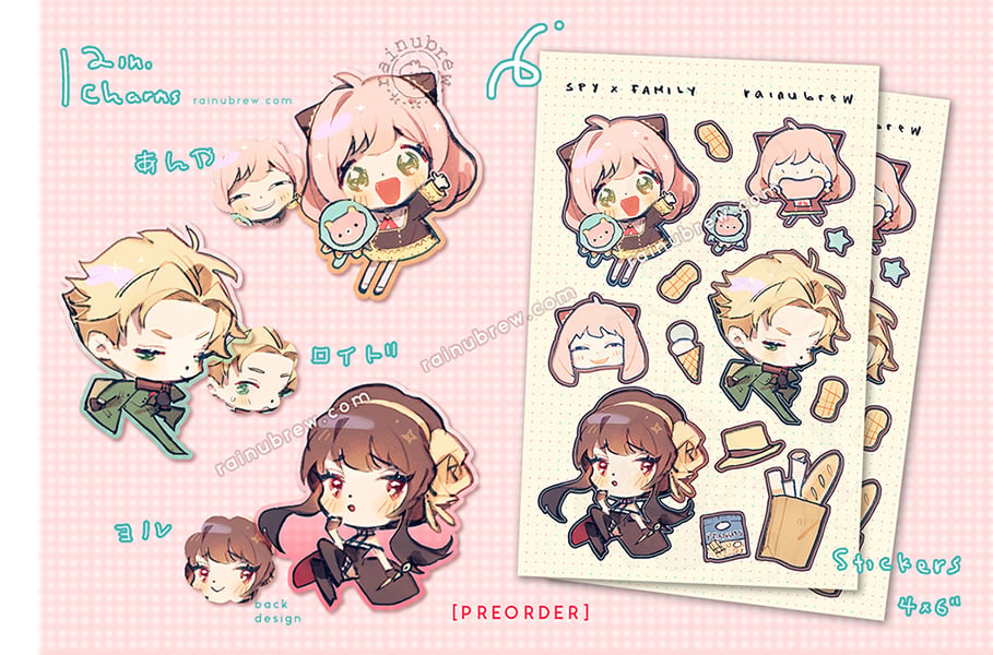 Image of [PREORDER] Spy x Family Stickers and Charms
