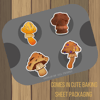 Mush Muffins Baking Tin Sticker Pack