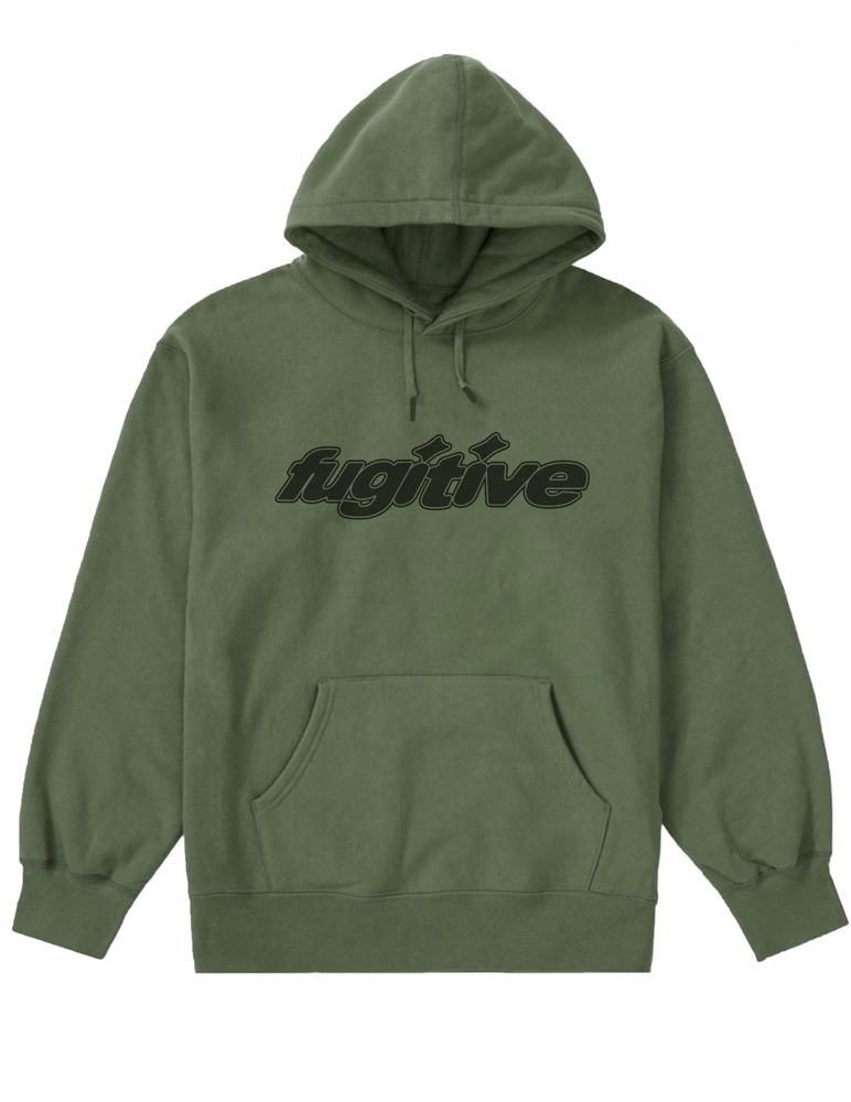 Image of FUGITIVE LOGO HOODIE MILITARY GREEN