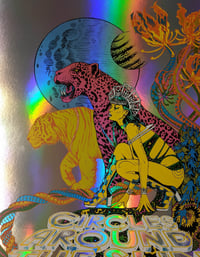 Image 3 of Circles Around the Sun - CA Spring Tour 2022 poster. Art by Caitlin Mattisson