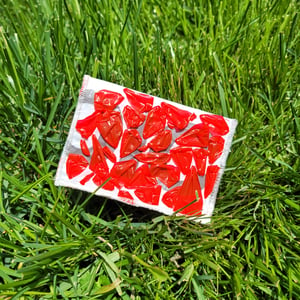 Red Mosaic - Two-pocket wallet