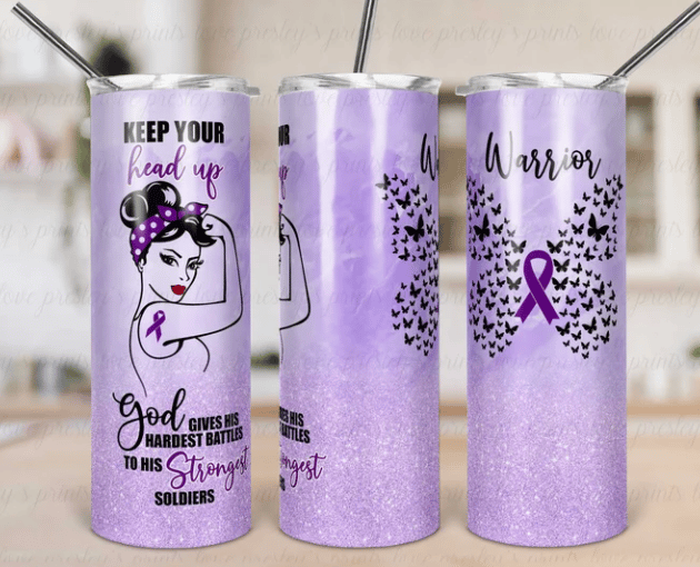 Image of Keep Your Head Up Lupus Awareness Tumbler
