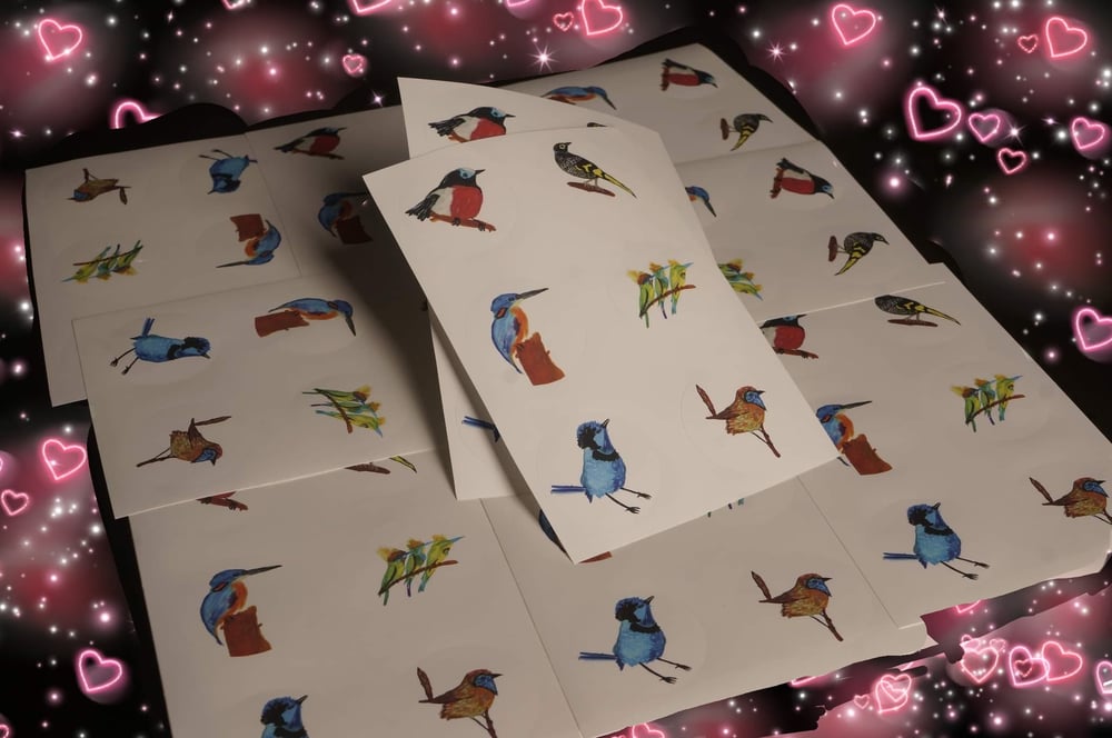 Image of Watercolour Bird Stickers