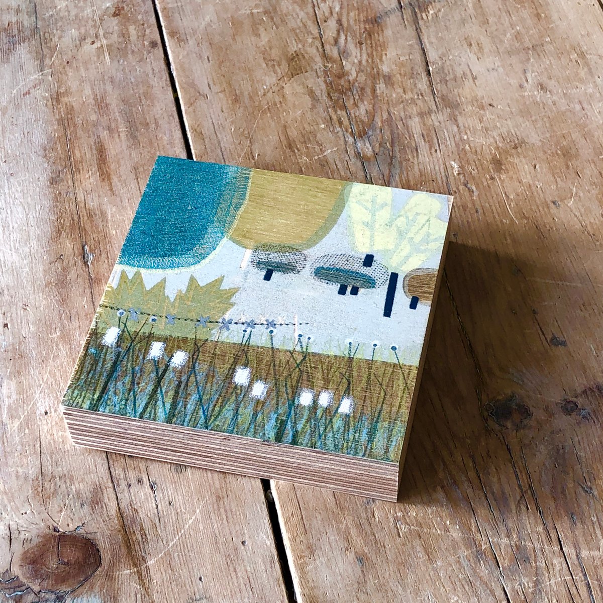 Image of Derbyshire Trees - Print Block