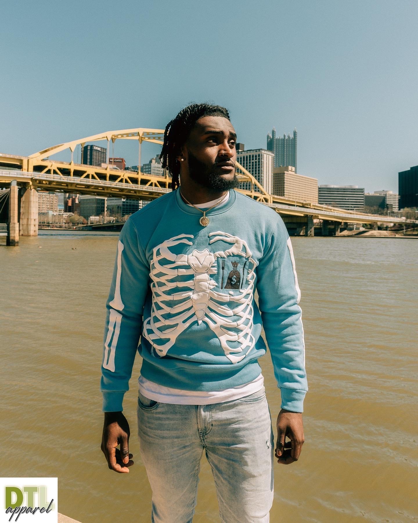 Image of University Blue Bones Crewneck