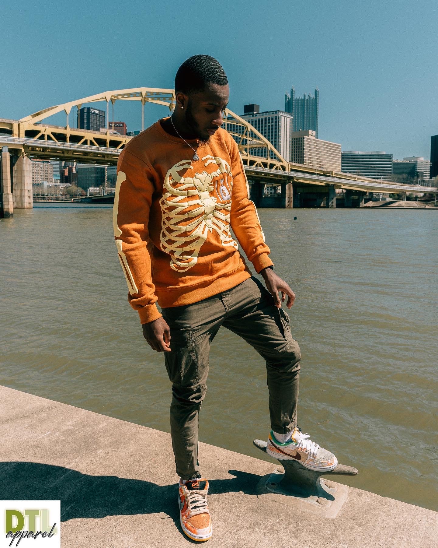 Image of Harvest Orange Bones Crewneck