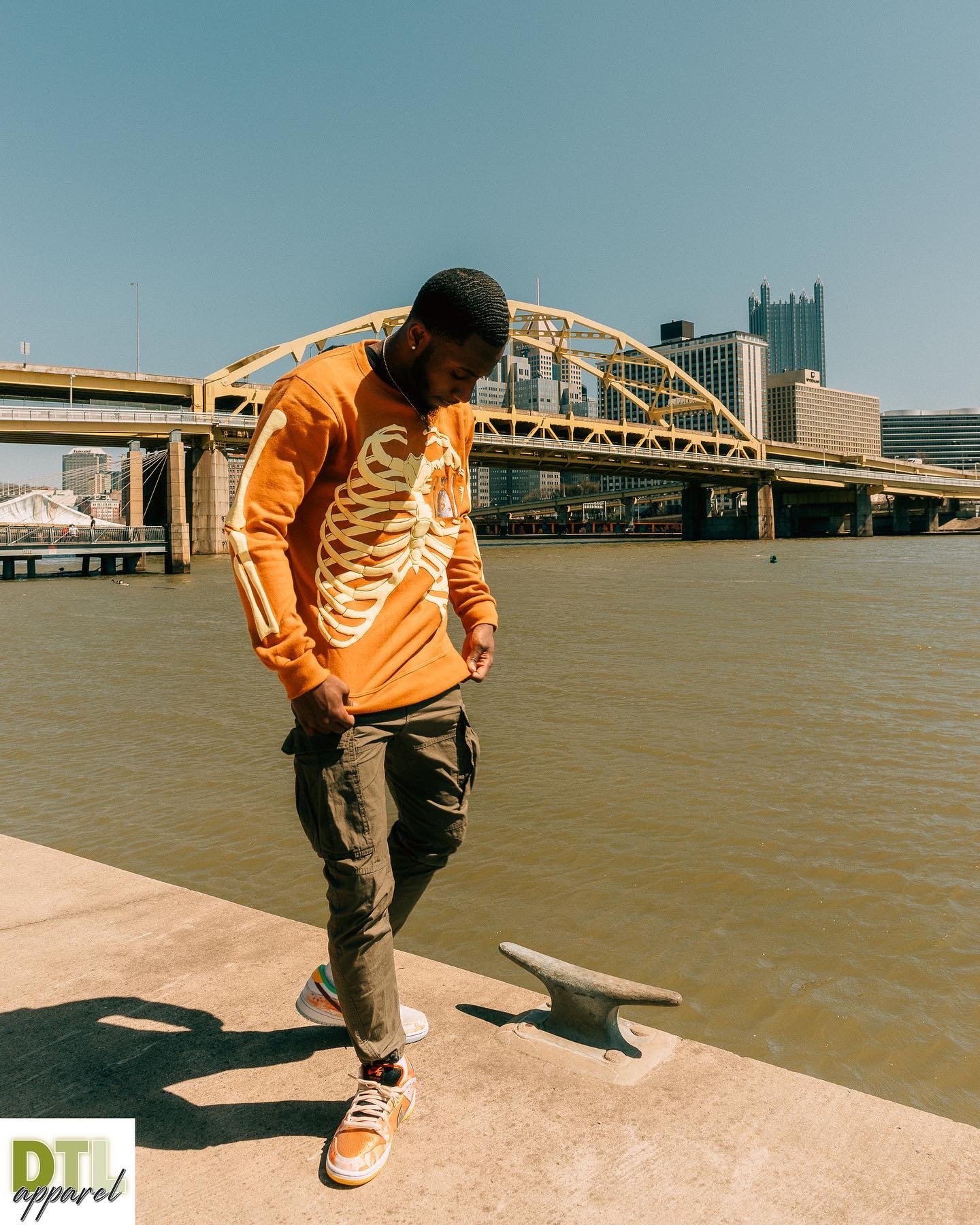 Image of Harvest Orange Bones Crewneck