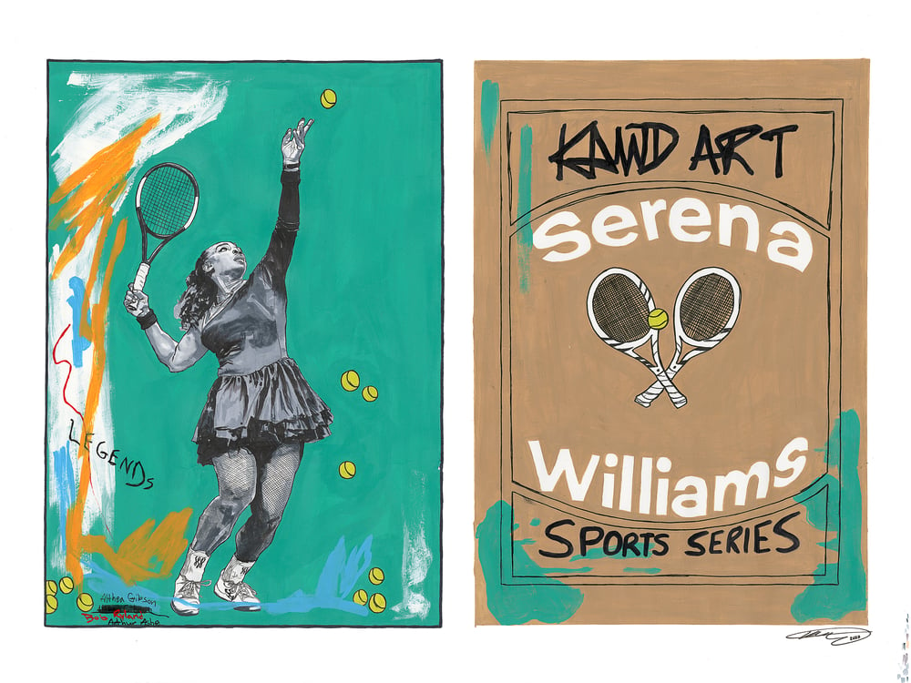 Image of Autographed Serena Williams  KAWD ART SPORTS CARDS 2022