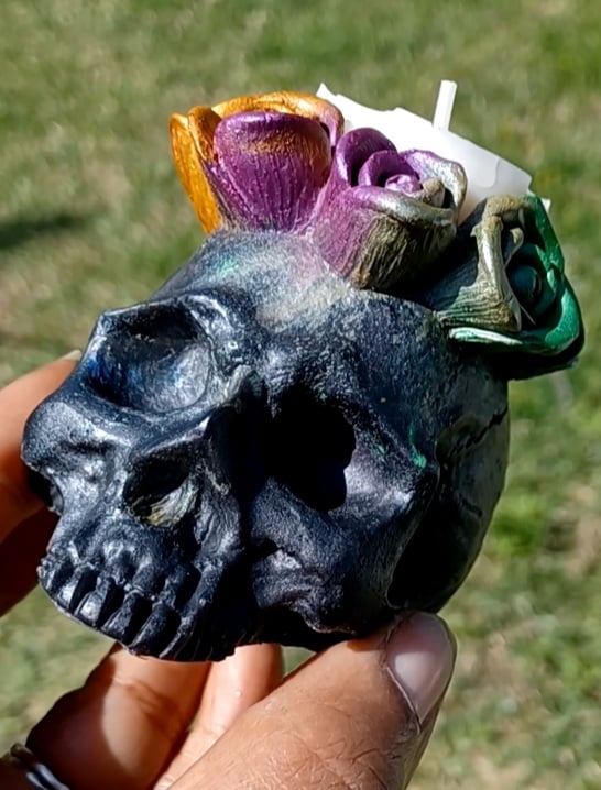 Image of Chakra Skull Tea-light Holder