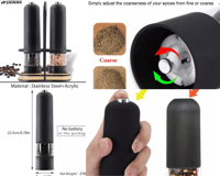 Salt and Pepper automatic seasoning dispenser