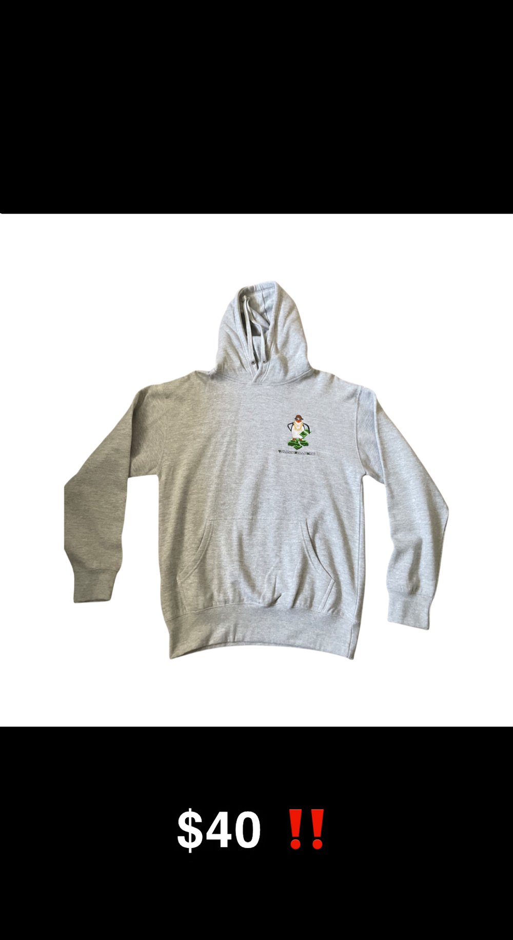 Gray TrillionDollaKidd hoodie 