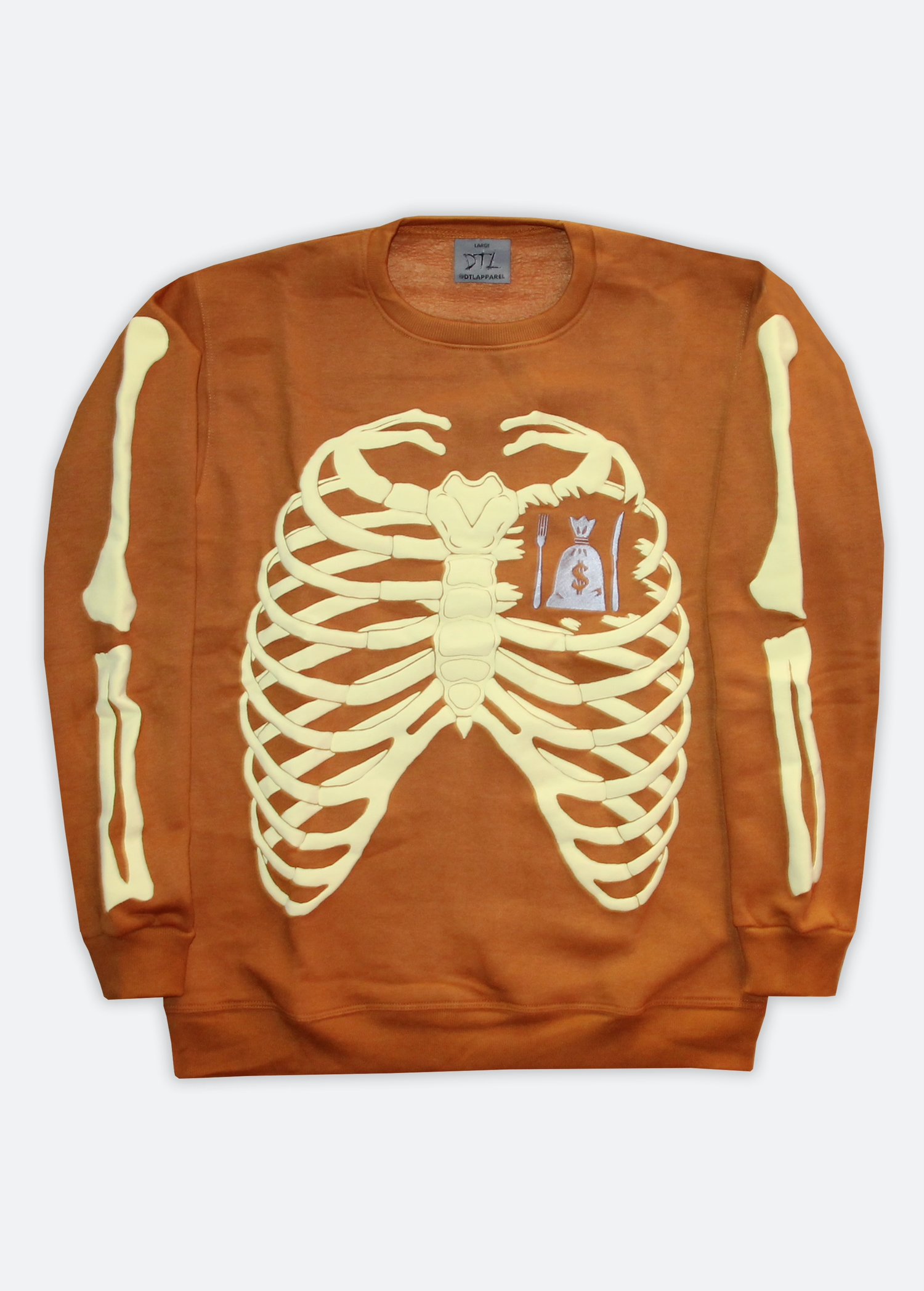 Image of Harvest Orange Bones Crewneck