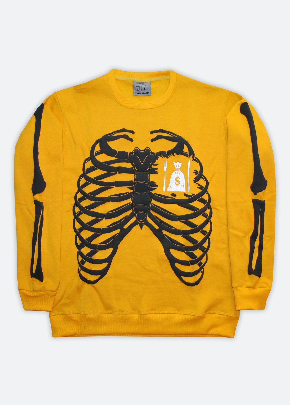 Image of Gold Money Hungry Bones Crewneck