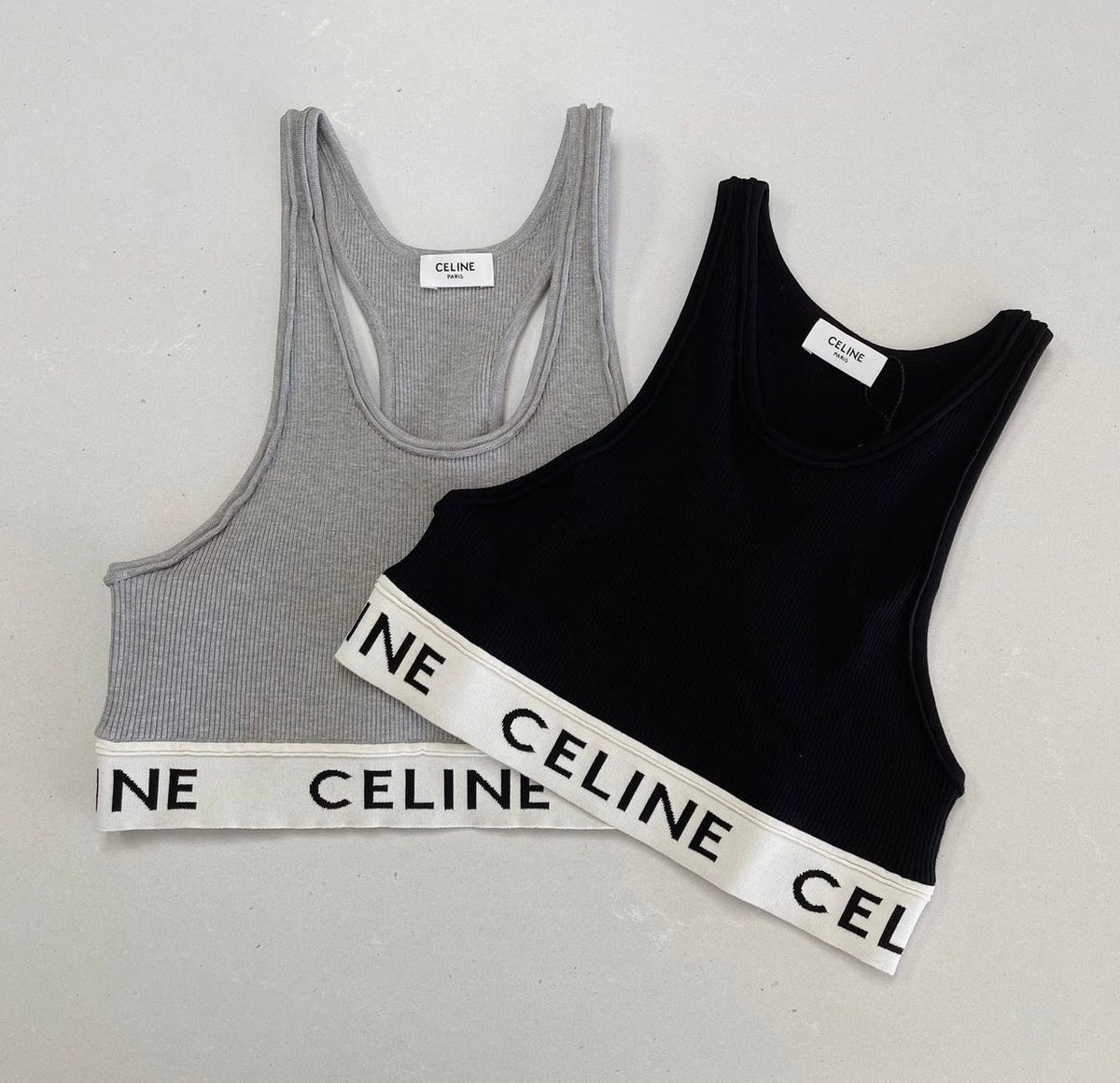 【CELINE】 sports bra in athletic knit