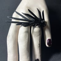 Image 2 of SHIMMER | Quill Ring V.2 - Black & Brass