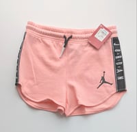 Image 1 of Jordan Jumpman Girls Peach French Terry Shorts