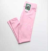 Image 1 of Girl's Pink Puma Logo Leggings