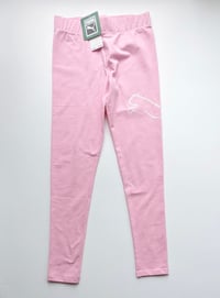 Image 2 of Girl's Pink Puma Logo Leggings