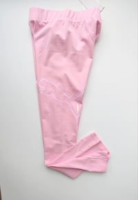 Image 4 of Girl's Pink Puma Logo Leggings