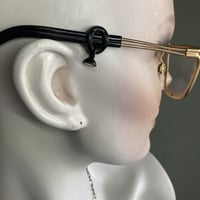 Image 4 of 22" Matte Black & Blue Convertible Necklace/Eyeglass Chain with Matte Black Ball Magnet Clasp