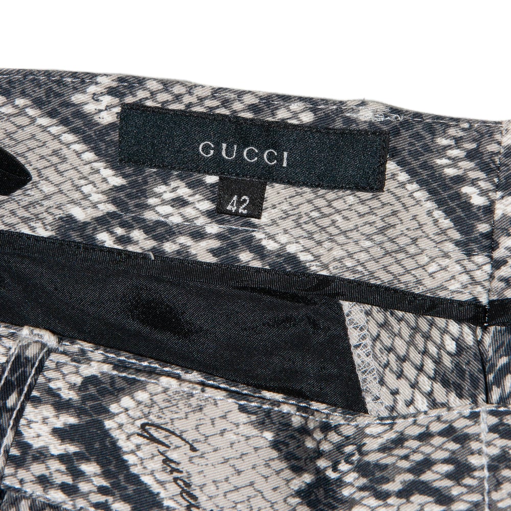 Image of Gucci by Tom Ford 2000 Runway Python Print Trousers