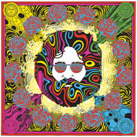 Image 3 of Jerry Garcia Bicycle Day 2018 poster. Artwork by Caitlin Mattisson and Alan Forbes.