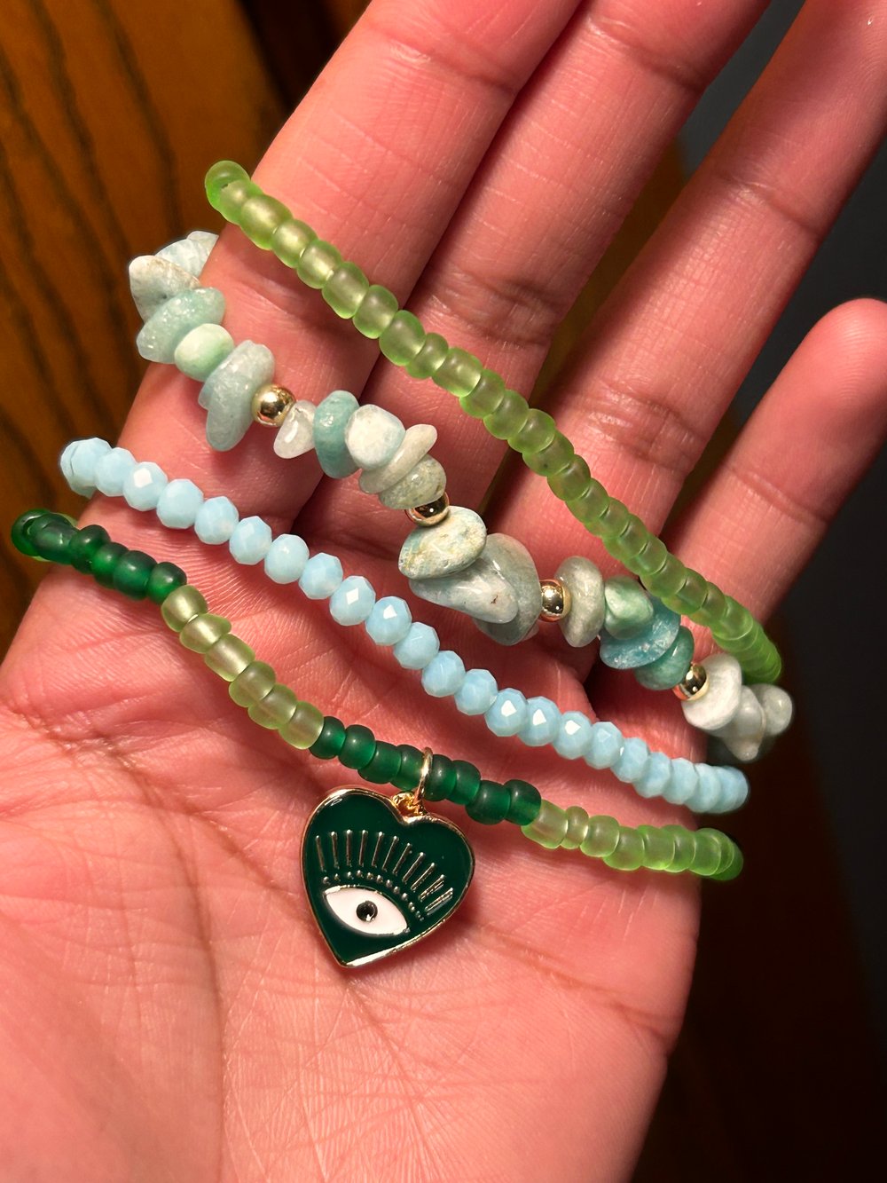 “Earth” Beaded Stack (4pcs)
