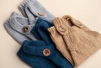 Image 3 of Newborn Knit Overalls / 3 colors