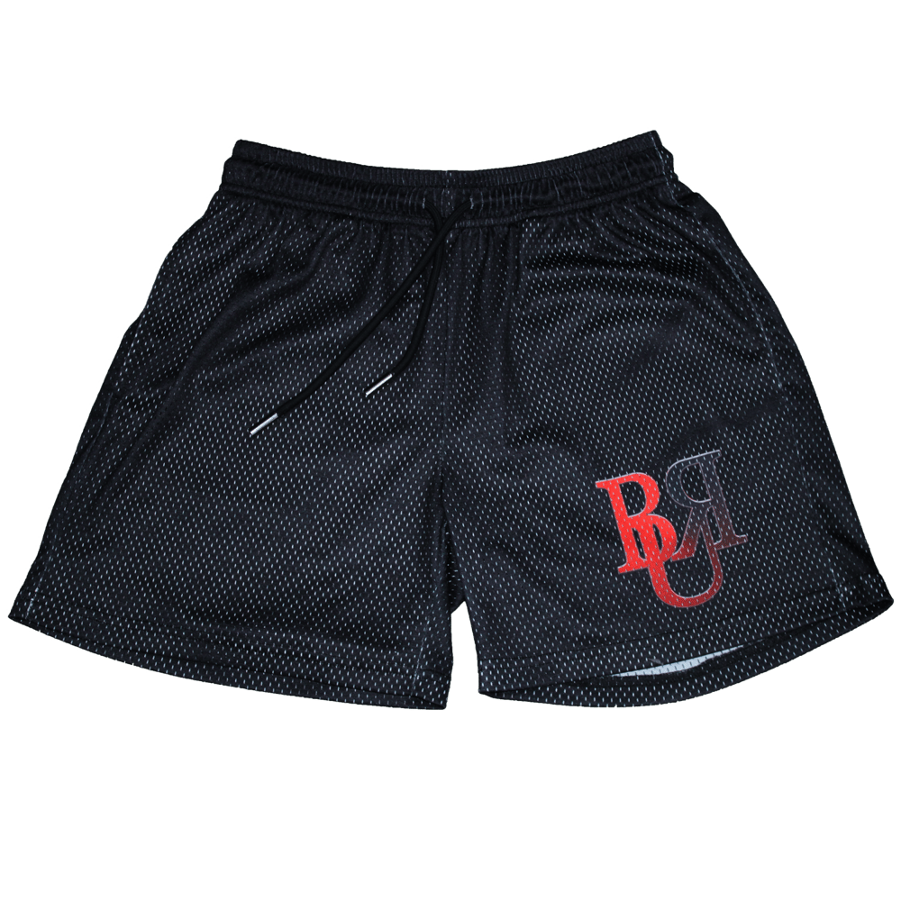 Image of Mesh logo shorts (Black&Red)