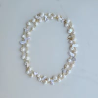 Image 4 of White Fresh Water Pearl Mix Necklace 