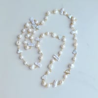 Image 2 of White Fresh Water Pearl Mix Necklace 