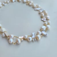 Image 5 of White Fresh Water Pearl Mix Necklace 