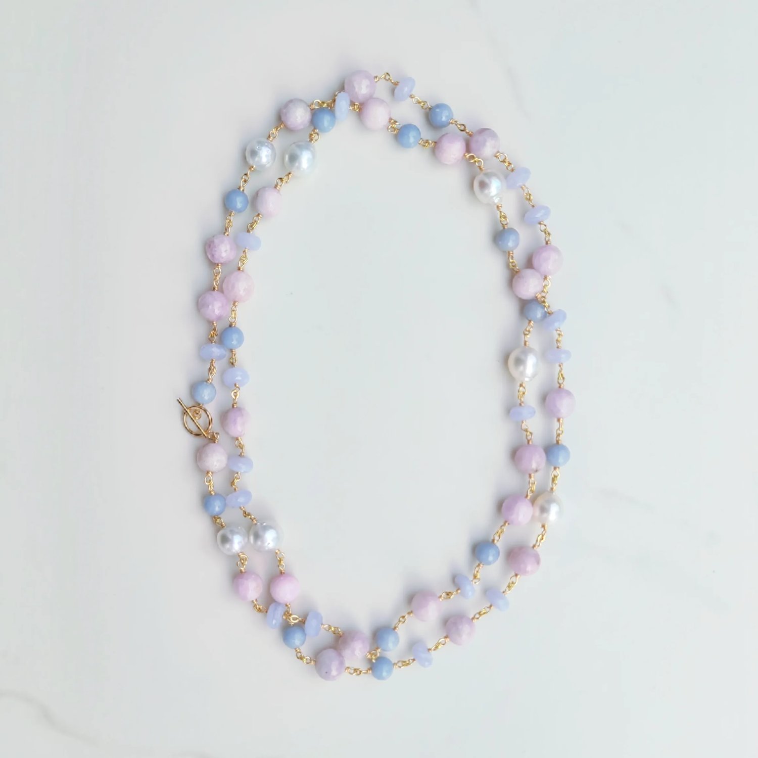 Kunzite & Australian Pearl Necklace