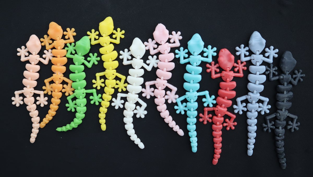 Snafoozle Pocket Gecko Articulated 3D Printed Fidget Toy (Single Gecko ...