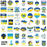 50 PC Ukraine Laptop Stickers