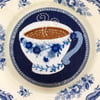 blue and white teacup pincushion