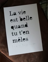 La vie est belle 30x40